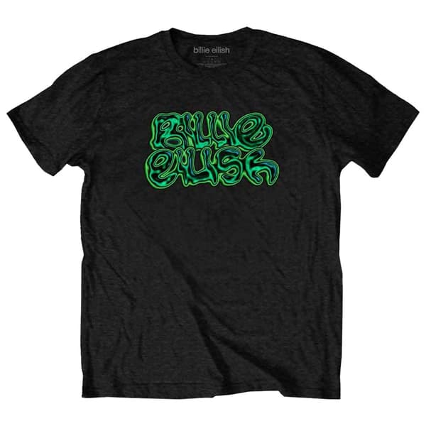 Billie Eilish T Shirt Neon Logo Official Unisex Black
