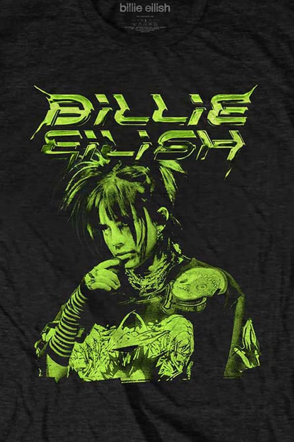 Billie Eilish T Shirt Illustration Official Unisex Black