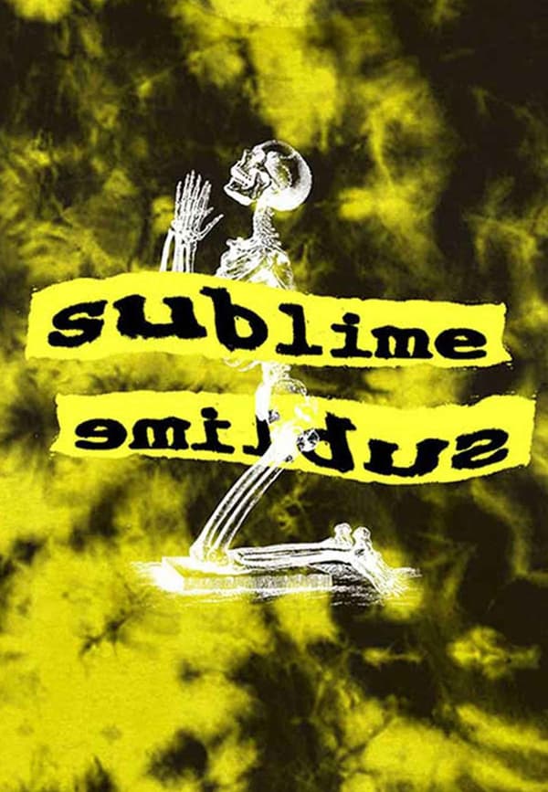 Sublime T Shirt Praying Skeleton Band Logo Official Unisex Dip Dye Yellow