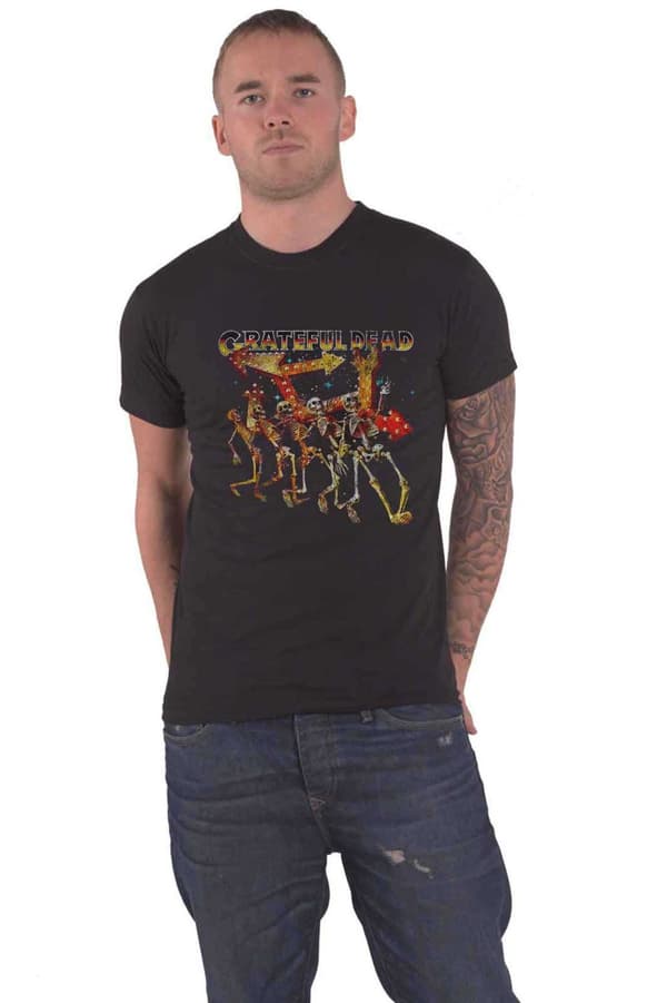 Grateful Dead T Shirt Truckin Band Logo Official Unisex Black