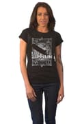 Miniatyrbild 1 av 4: Led Zeppelin T Shirt Vintage Print LZ1 Official Womens Skinny Fit Black