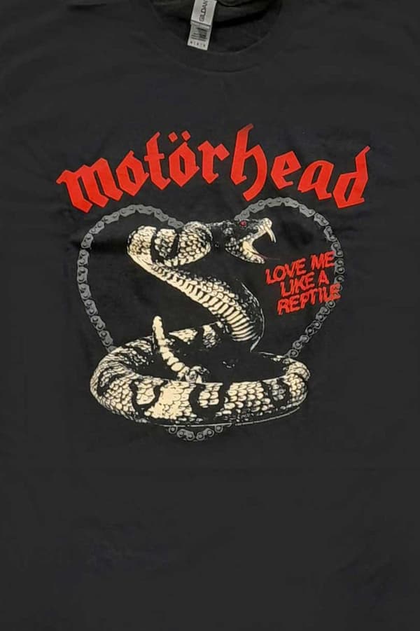 Motorhead T Shirt Love Me Like A Reptile Official Unisex Black