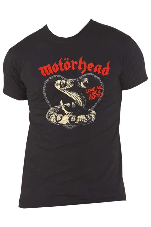 Motorhead T Shirt Love Me Like A Reptile Official Unisex Black