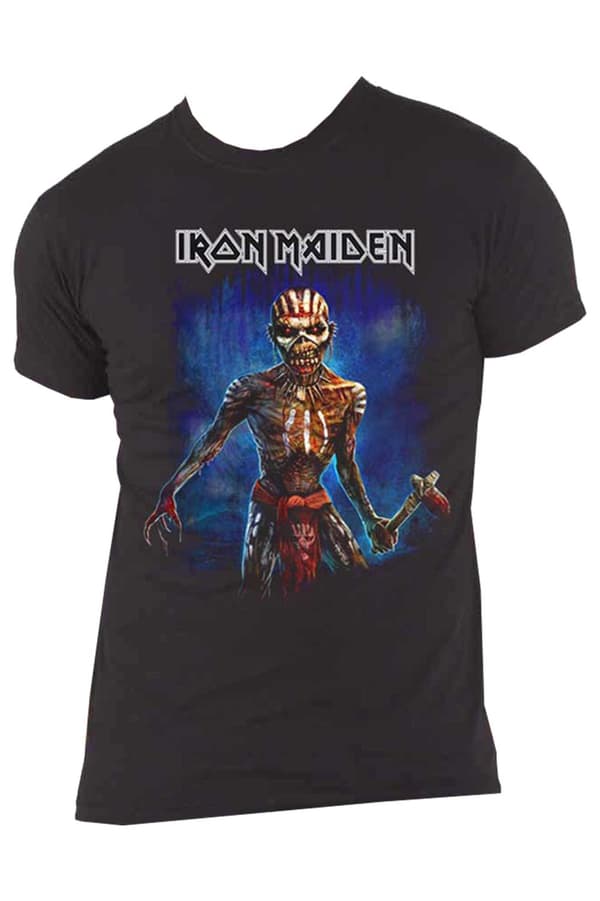 Iron Maiden T Shirt Axe Eddie Book of Souls European Tour Unisex Official