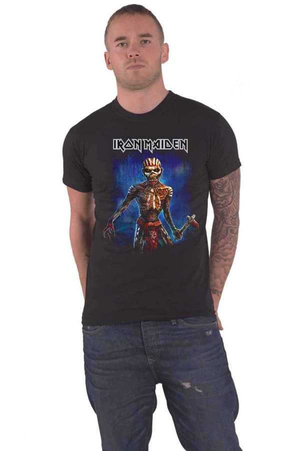 Iron Maiden T Shirt Axe Eddie Book of Souls European Tour Unisex Official