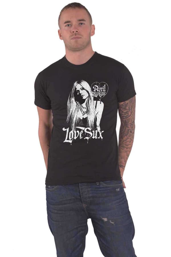 Avril Lavigne T Shirt Love Sux Logo Official Unisex Black
