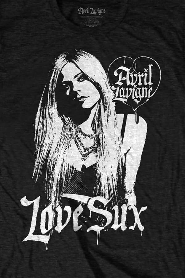 Avril Lavigne T Shirt Love Sux Logo Official Unisex Black