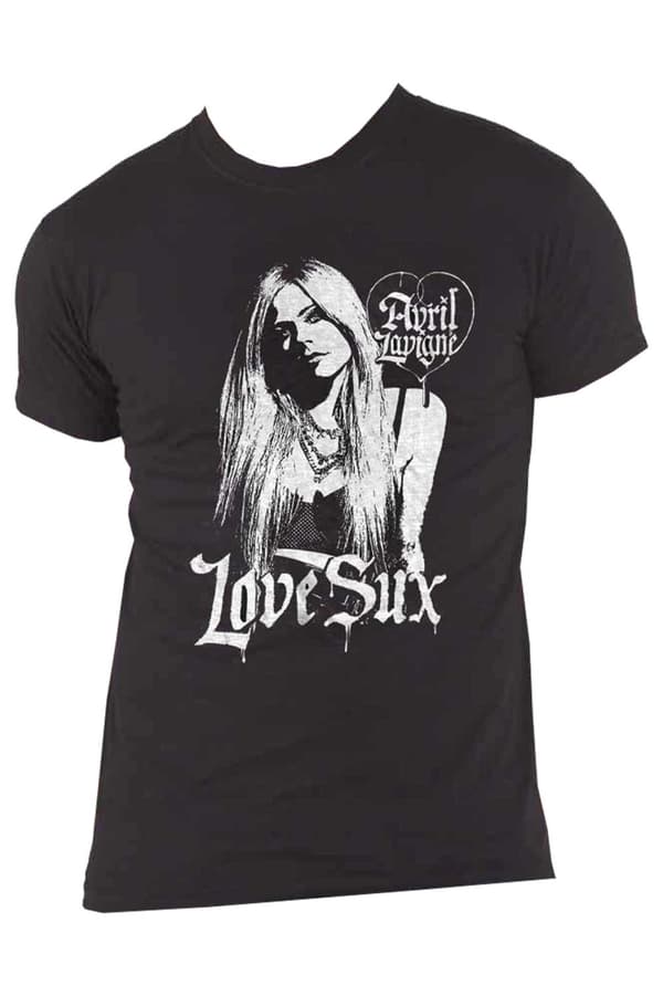 Avril Lavigne T Shirt Love Sux Logo Official Unisex Black