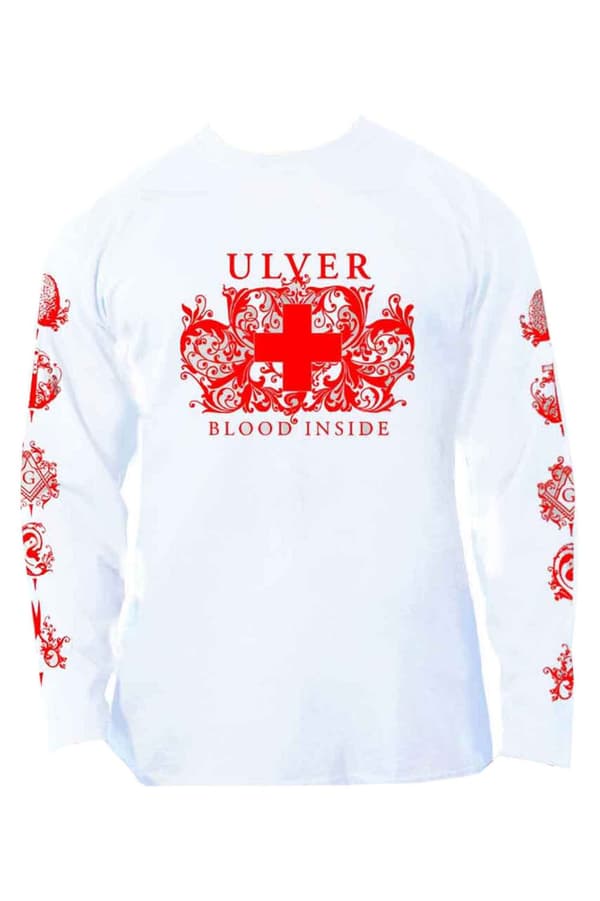Ulver T Shirt Blood Inside Band Logo Official Mens White Longsleeve