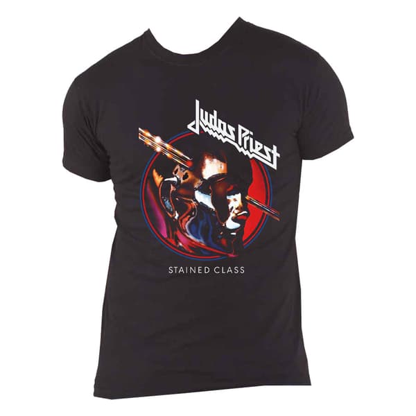 Judas Priest T Shirt Stained Class Album Circle Band Logo Official Mens Black