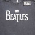 Miniatyrbild 2 av 2: The Beatles T Shirt Drop T Band Logo Official Unisex Charcoal Grey