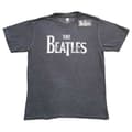 Miniatyrbild 1 av 2: The Beatles T Shirt Drop T Band Logo Official Unisex Charcoal Grey