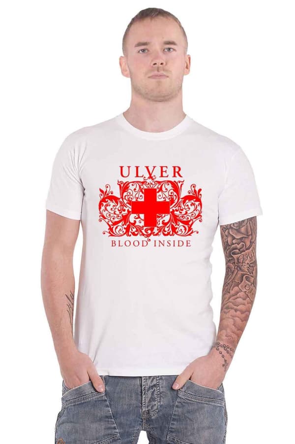 Ulver T Shirt Blood Inside Band Logo Official Mens White Longsleeve