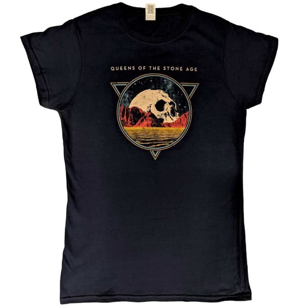 Queens Of The Stone Age Ladies T-Shirt: Skull Lady (Medium)