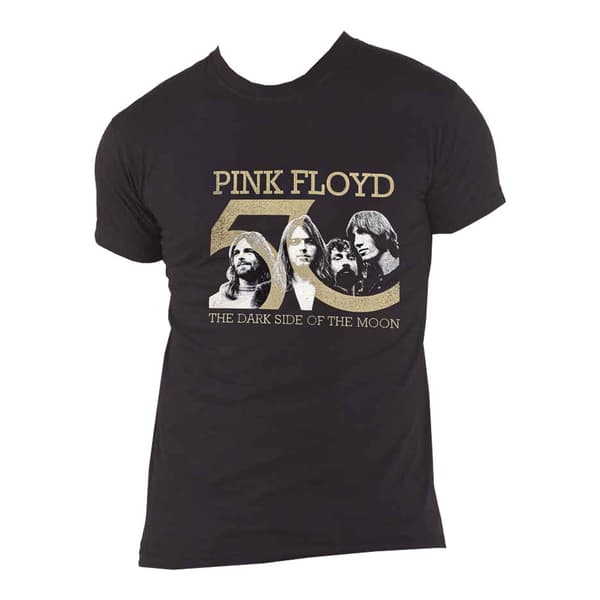 Pink Floyd T Shirt Dark side of the Moon 50 Years Band Photo Official Unisex
