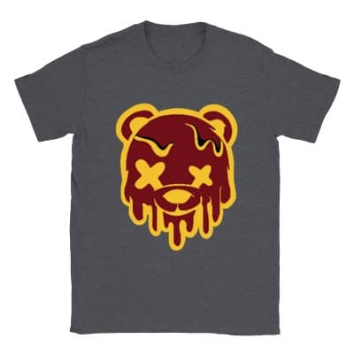 Drip Bear Maroon Mörkgrå 2XL