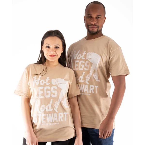 Rod Stewart T Shirt Hot Legs Logo Official Unisex Sand