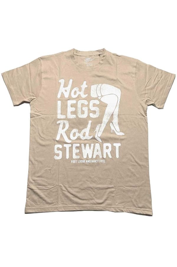 Rod Stewart T Shirt Hot Legs Logo Official Unisex Sand