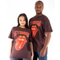 Miniatyrbild 1 av 4: The Rolling Stones T Shirt Gothic Text Band Logo Official Unisex Brown