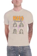 Miniatyrbild 1 av 4: KISS T Shirt Lightning Photo Band Logo Official Unisex Sand