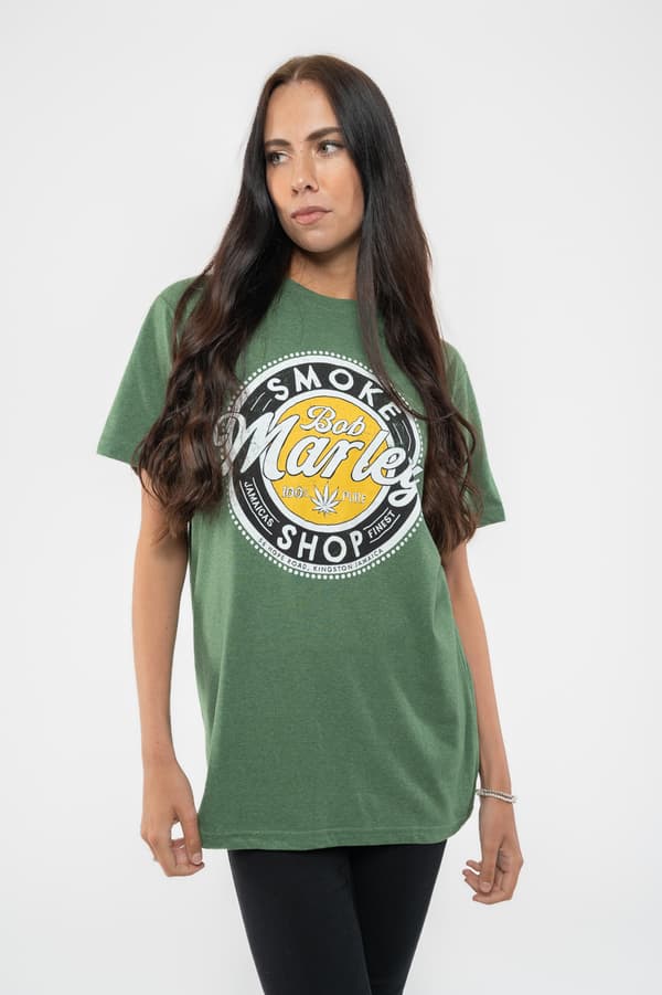 Bob Marley T Shirt Jamaica's Finest Logo Official Unisex Green
