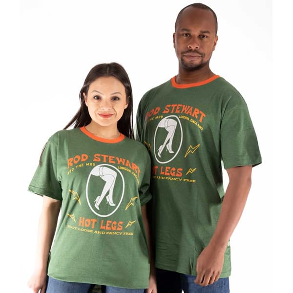 Rod Stewart T Shirt Hot Legs Logo Official Unisex Green Green XL