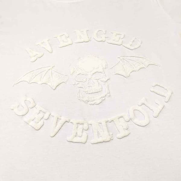 Avenged Sevenfold T Shirt Classic Deathbat Hi-Build Official Unisex White