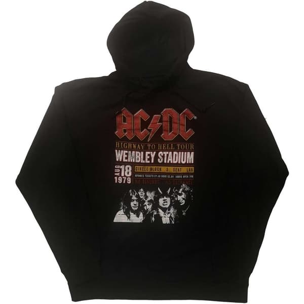 AC/DC Unisex Pullover Hoodie: Wembley '79 (Eco-Friendly) (Large)
