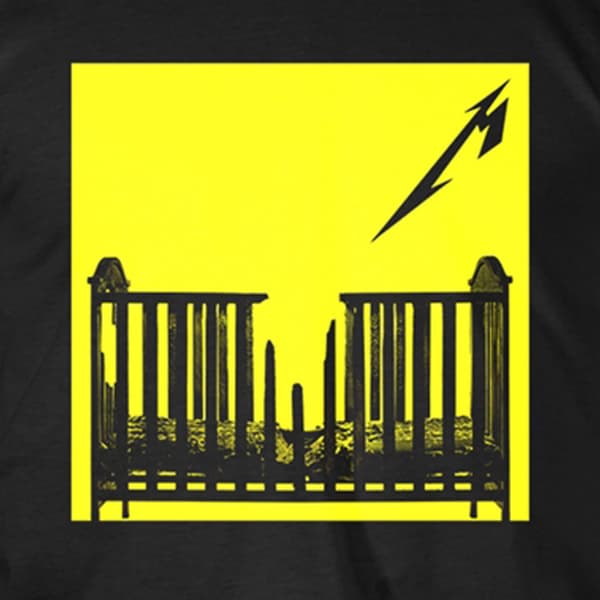 Metallica T Shirt M72 Burnt Crib Band Logo Official Mens Black