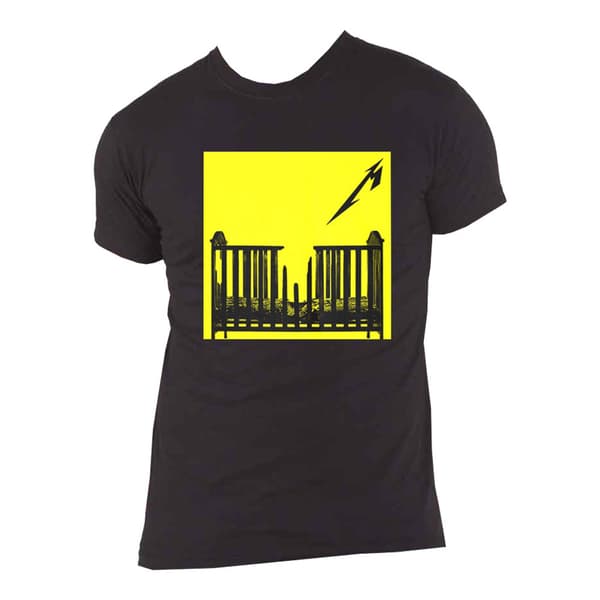 Metallica T Shirt M72 Burnt Crib Band Logo Official Mens Black