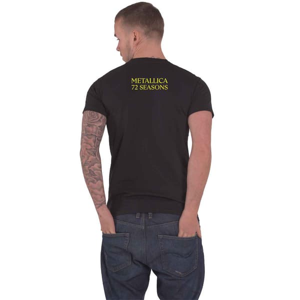 Metallica T Shirt M72 Burnt Crib Band Logo Official Mens Black