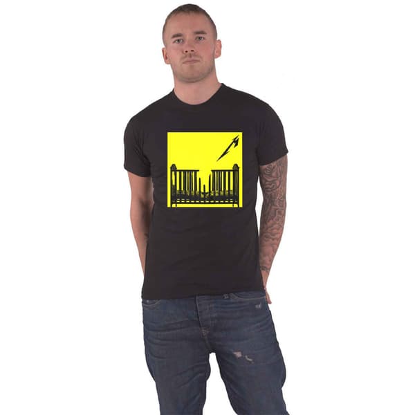 Metallica T Shirt M72 Burnt Crib Band Logo Official Mens Black