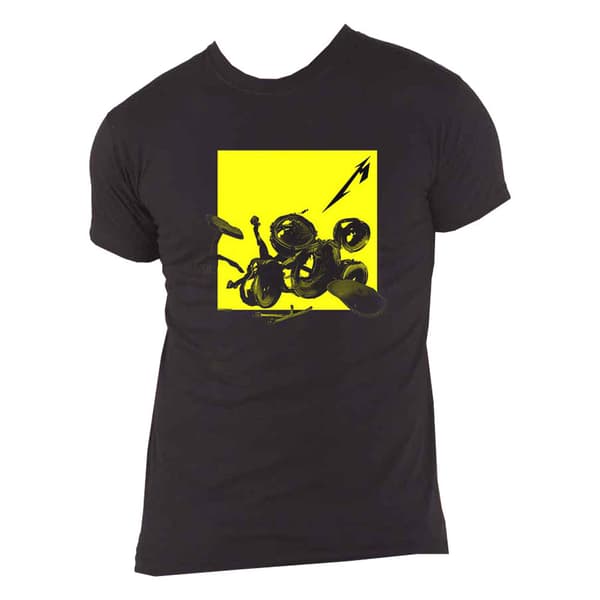 Metallica T Shirt M72 Seasons Broken Burnt Drums Official Unisex Black