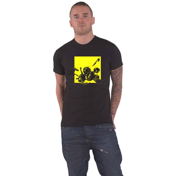 Metallica T Shirt M72 Seasons Broken Burnt Drums Official Unisex Black