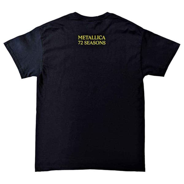 Metallica T Shirt M72 Seasons Burnt Vinyl Band Logo Official Unisex Black