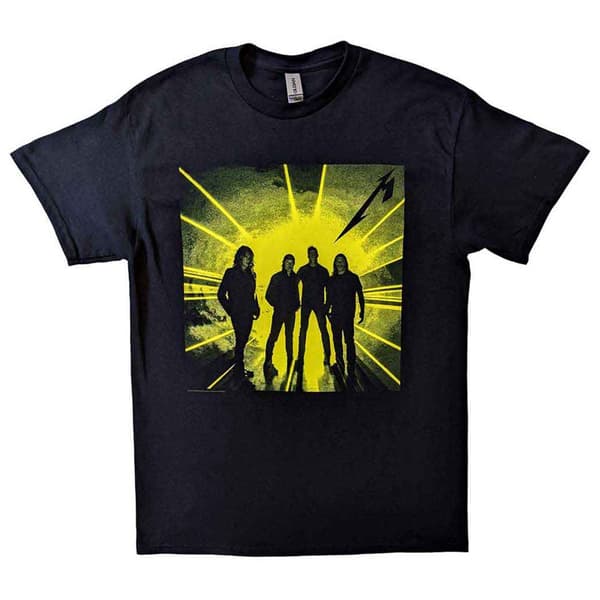 Metallica T Shirt M72 Seasons Burnt Strobe Band Logo Official Unisex Black Black XL