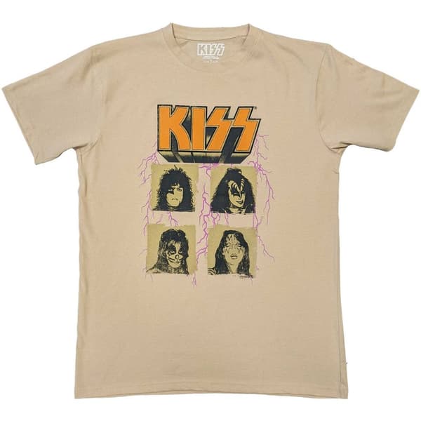 KISS Unisex T-Shirt: Lightning Photo (XX-Large)