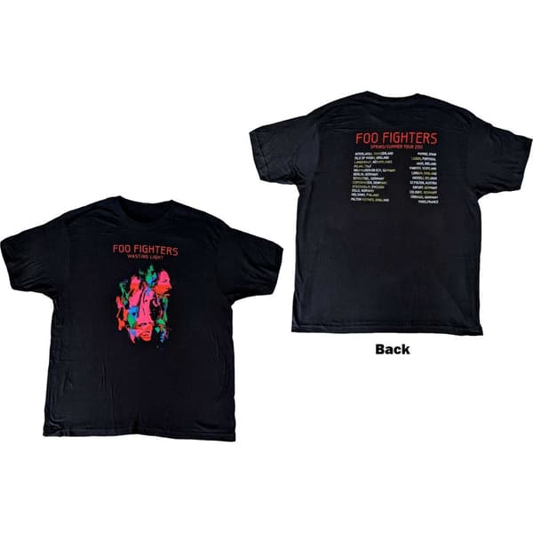 Foo Fighters Unisex T-Shirt: Wasting Light 2011 European Tour (Back Print) (Ex-Tour) (X-Large)