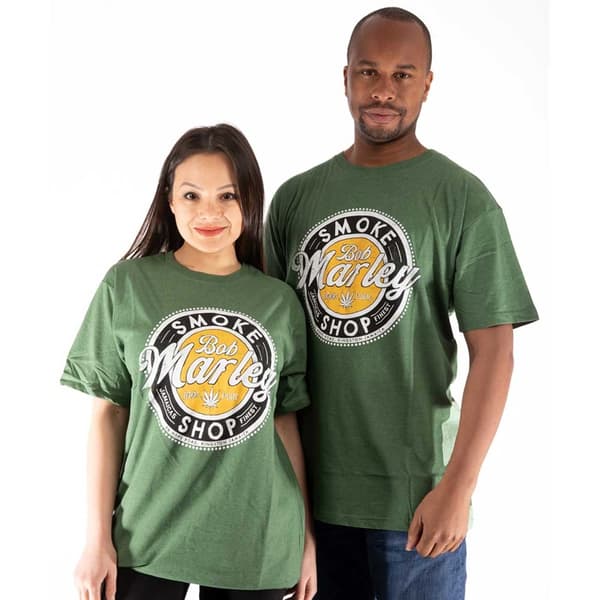 Bob Marley Unisex T-Shirt: Smoke Shop (Medium)