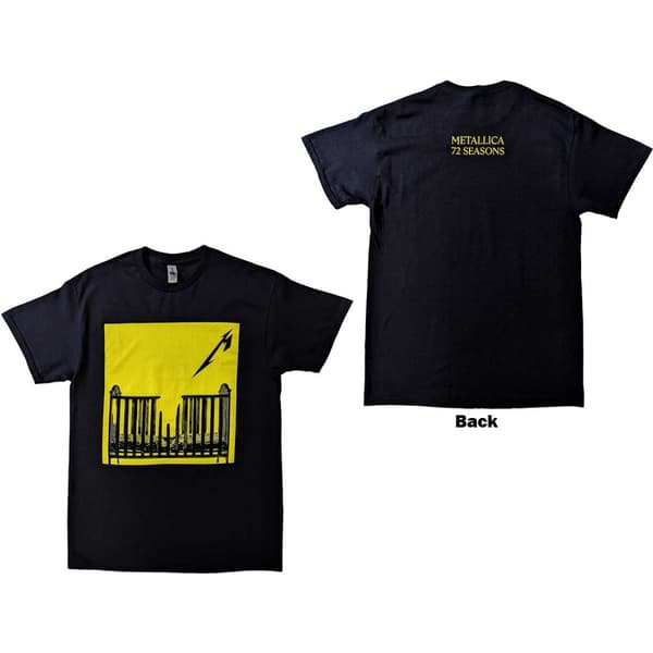 Metallica Unisex T-Shirt: 72 Seasons Burnt Crib (Back Print) (Small)