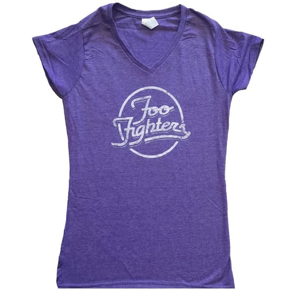 Foo Fighters Ladies T-Shirt: Text Logo (Ex-Tour) (Small)