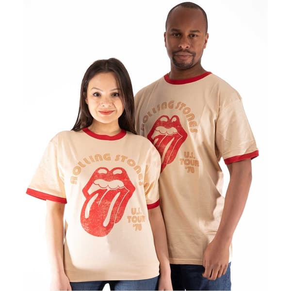 The Rolling Stones Unisex Ringer T-Shirt: US Tour '78 (Medium)