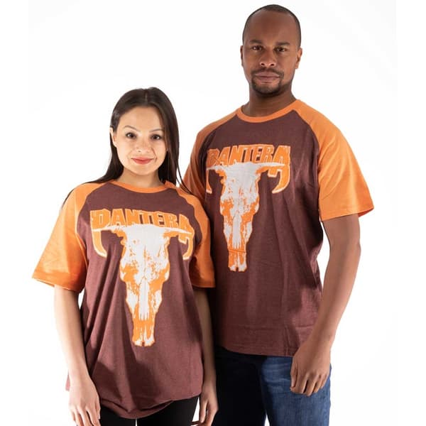 Pantera Unisex Raglan T-Shirt: Skull (Medium)