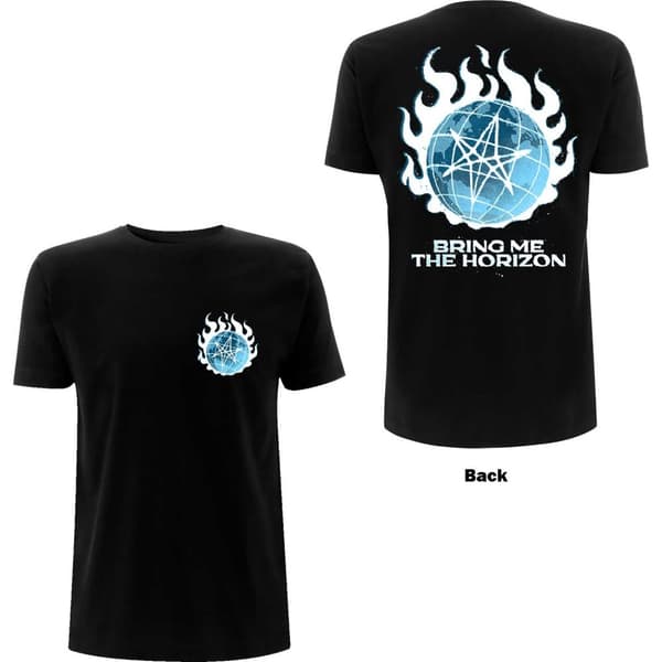 Bring Me The Horizon Unisex T-Shirt: Globe (Back Print) (XX-Large)