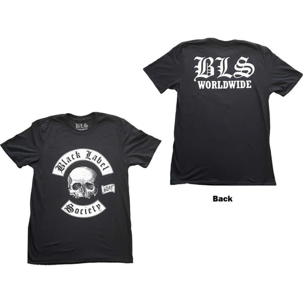 Black Label Society Unisex T-Shirt: Worldwide V. 2 (Back Print) (Large)