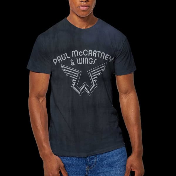 Paul McCartney Unisex T-Shirt: Logo (Wash Collection) (Small)