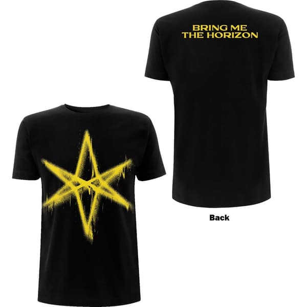Bring Me The Horizon Unisex T-Shirt: Spray Hex (Back Print) (Medium)