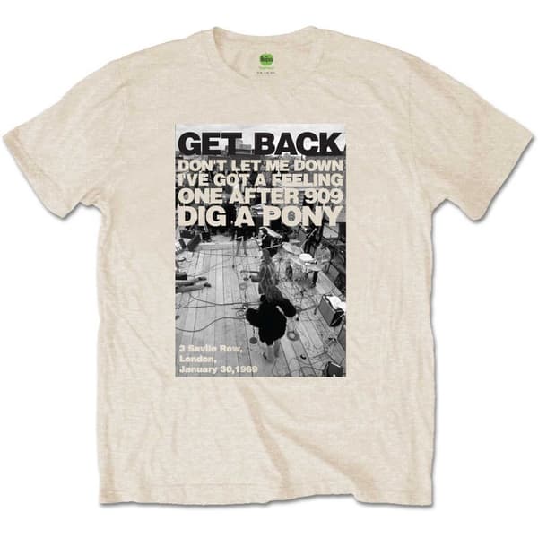 The Beatles Unisex T-Shirt: Rooftop Shot (X-Large)
