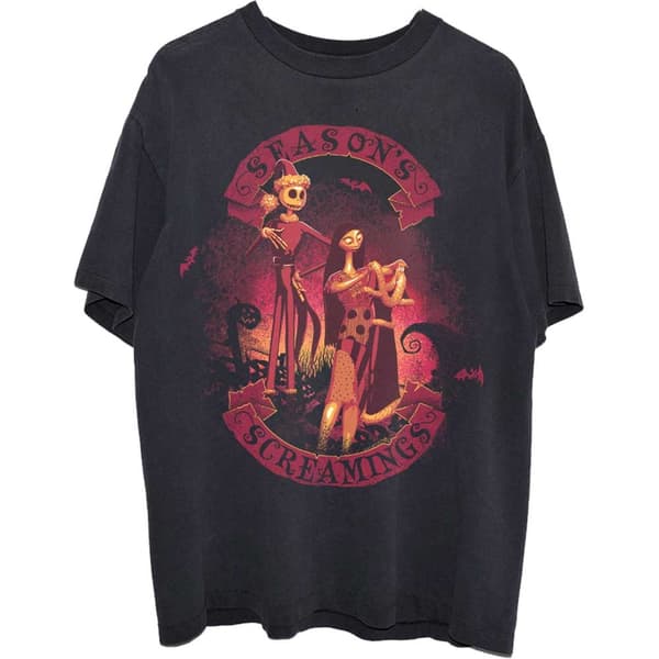 Disney Unisex T-Shirt: The Nightmare Before Christmas Season's Screamings (Large)