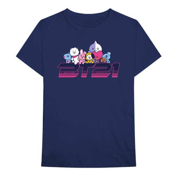 BT21 Unisex T-Shirt: Space Wappen Logo (Small)